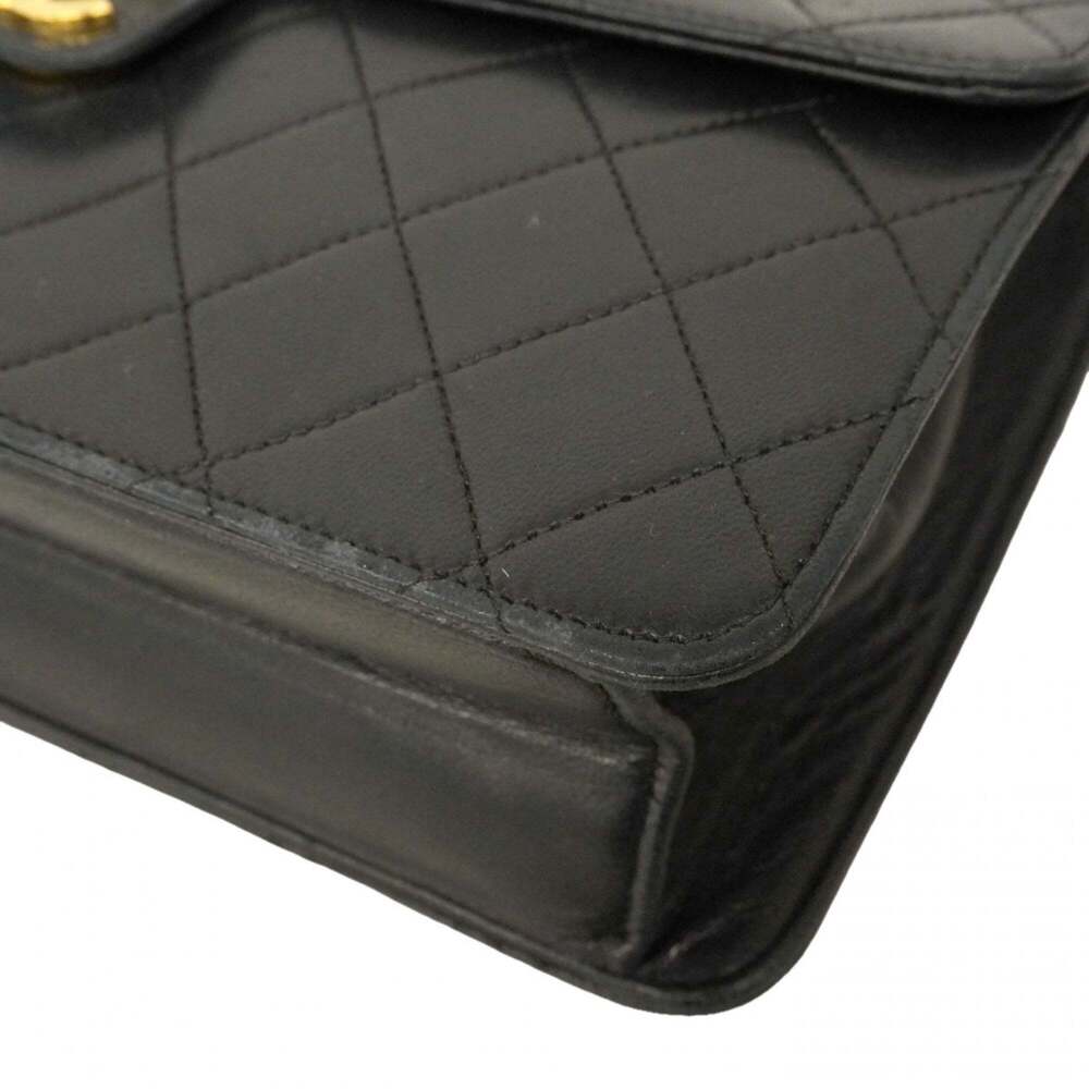 CHANEL Black Lambskin Leather Shoulder Bag - Picture 6 of 16